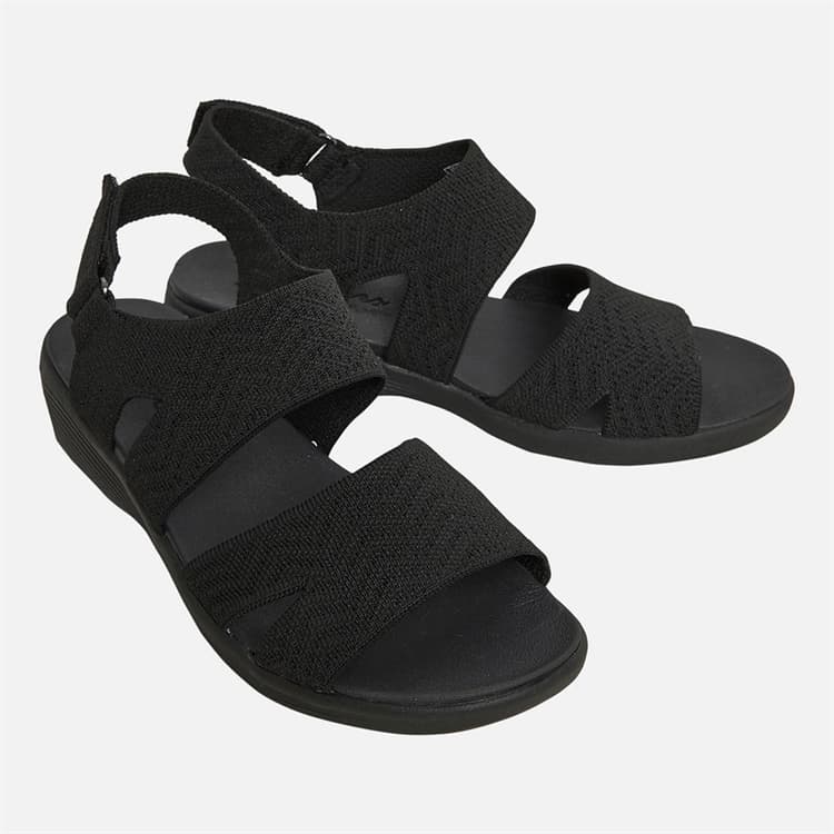 SKECHERS Sandalen Dames Arya Modern Muse Zwart/Zwart
