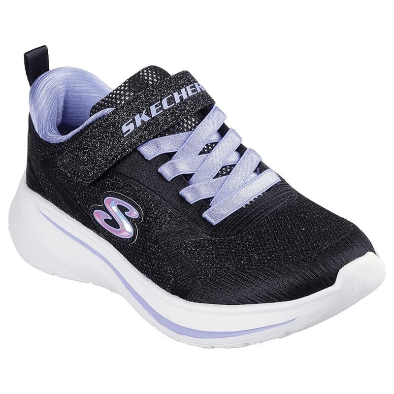 SKECHERS Meisjes Wave 92 Sneakers Zwart - Afbeelding 3