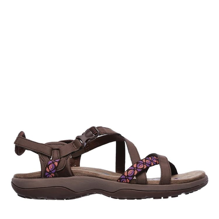 SKECHERS Dames Reggae Vacay Sandalen Bruin