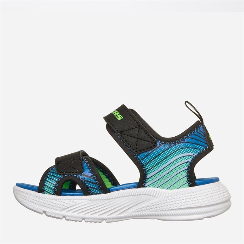 SKECHERS Jongens Microspec Splash Sandalen Zwart - Afbeelding 1