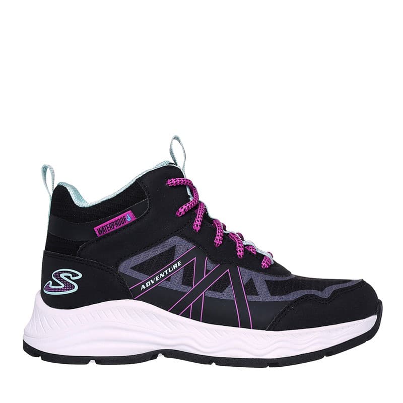 SKECHERS Meisjes Avontuur Blitz Plezier Achtervolging Waterdichte Schoenen Black Aqua - Afbeelding 1