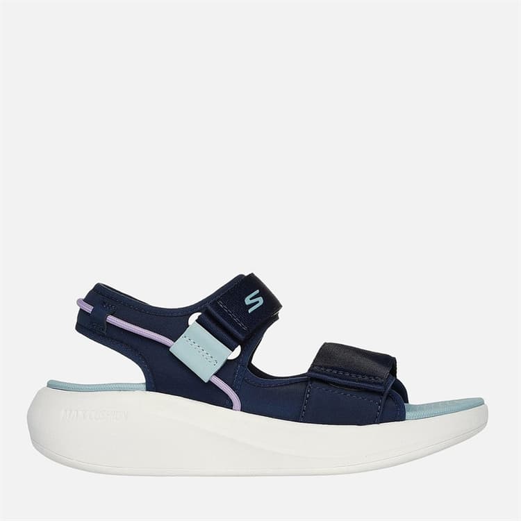 SKECHERS Dames Max Cushioning Essentiële Sandalen Navy Multicolor