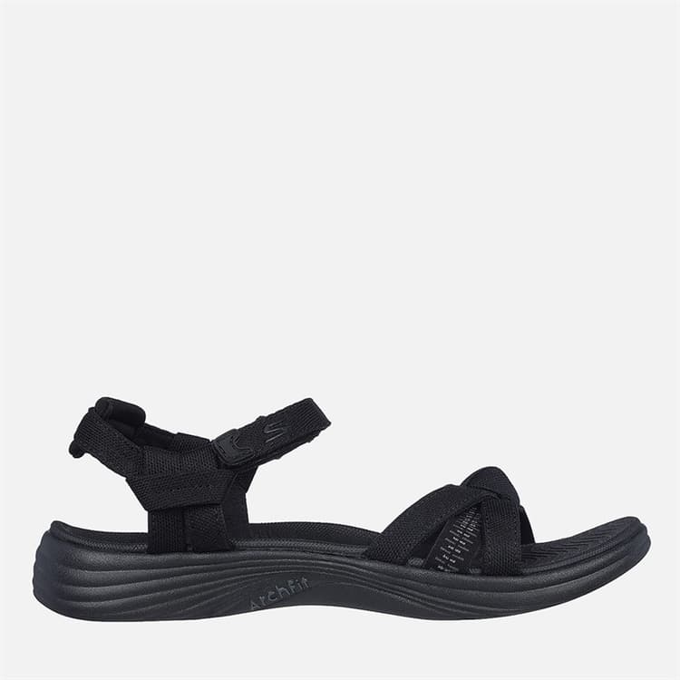 SKECHERS Dames Gowalk Arch Fit Sandalen Black Grey