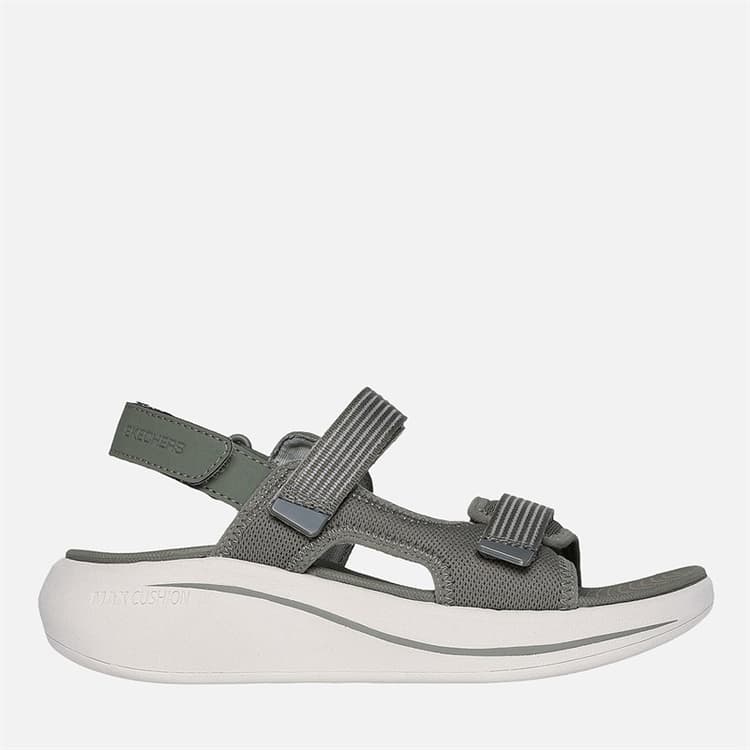 SKECHERS Dames Max Cushioning Essentiële Sandalen Olive