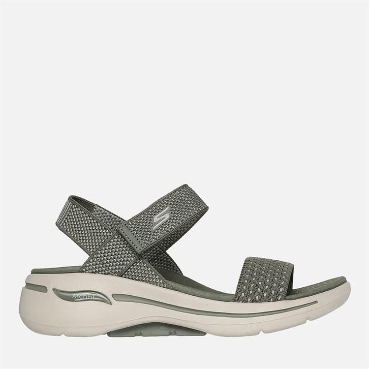 SKECHERS Dames Gowalk Arch Fit Sandalen Olive