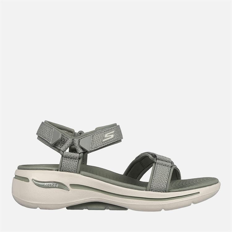 SKECHERS Dames Gowalk Arch Fit Sandalen Olive