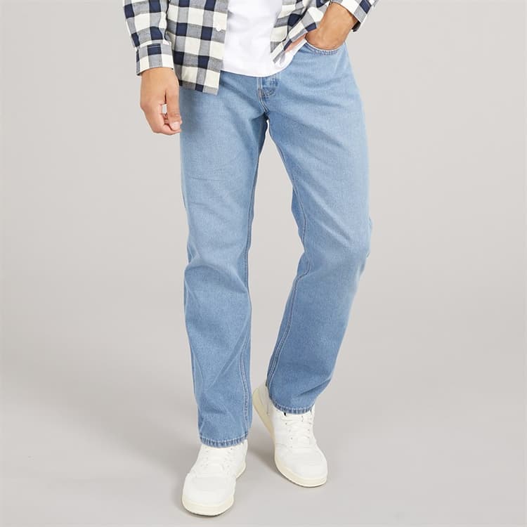 ONLY & SONS Heren Straight Fit Jeans Medium Blue Denim