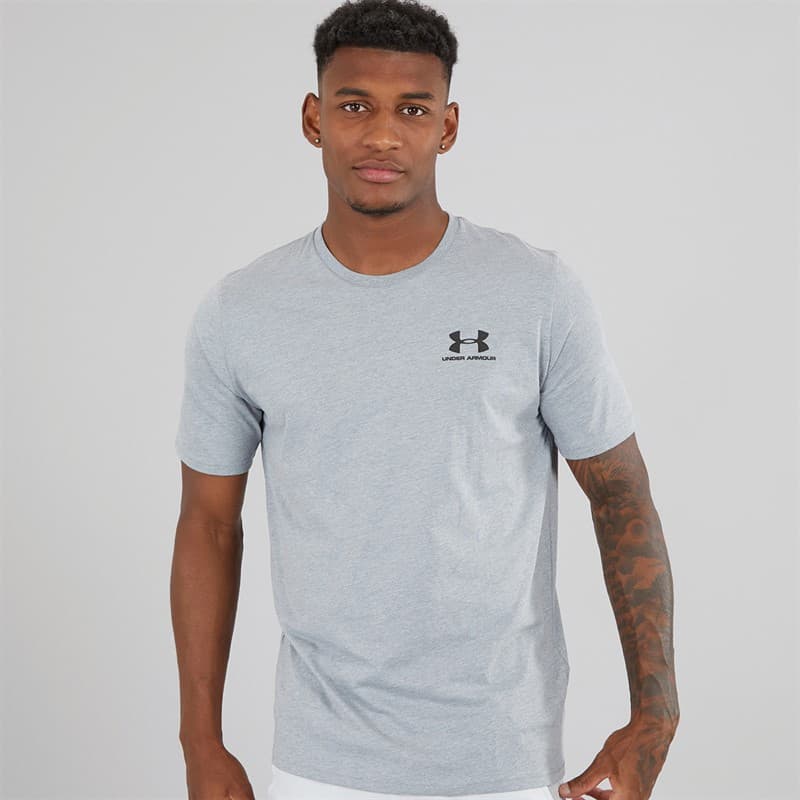 Under Armour Heren Sportstyle T-Shirt Gemeleerd Lichtgrijs - Afbeelding 1