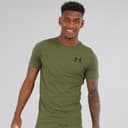 Under Armour Heren UA Sportstyle Left Chest Sports Performance Tops Kaki