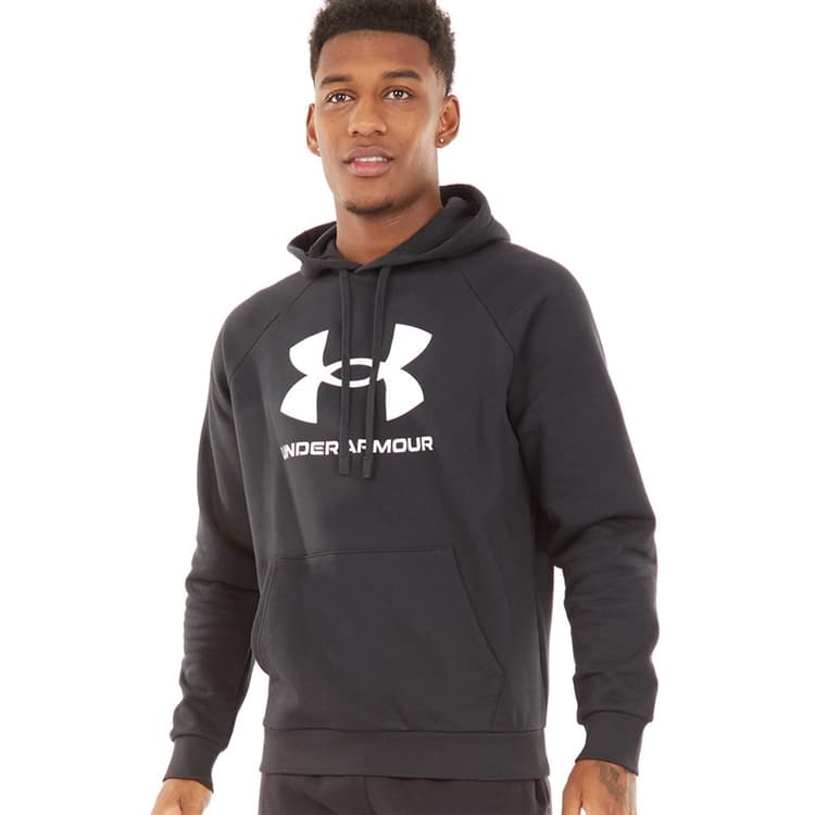 Under Armour Hoodie met Logo voor Heren UA Rival Fleece Zwart/Wit