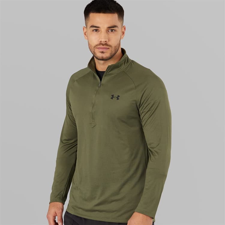 Under Armour Heren UA Tech 2.0 1/2 Zip Marine OD Groen/Zwart