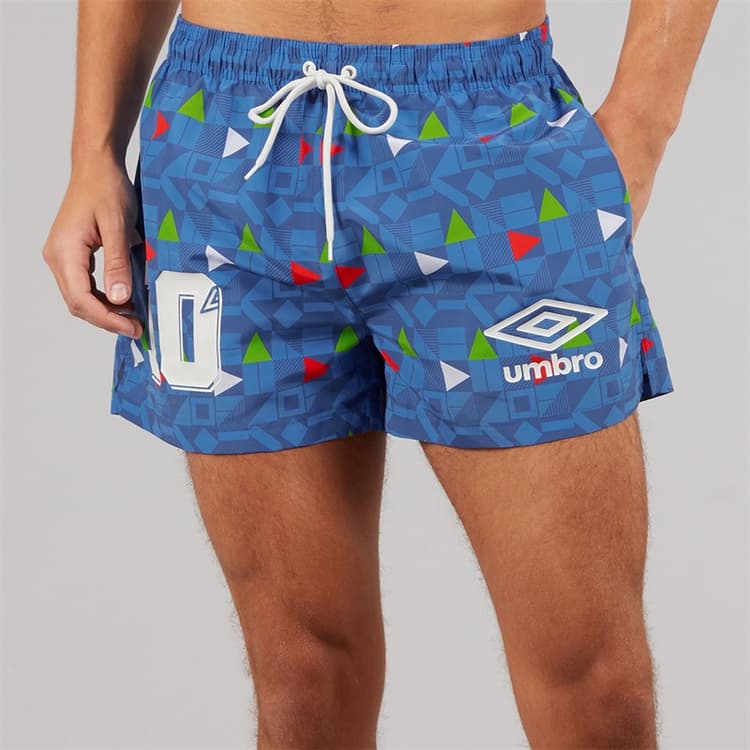 Umbro Heren Racer Zwemshort Blauw/Rood/Groen/Wit