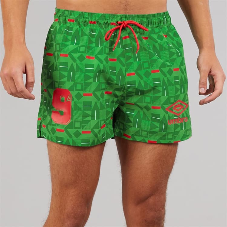 Umbro Heren Racer Zwemshort Groen/Rood/Wit