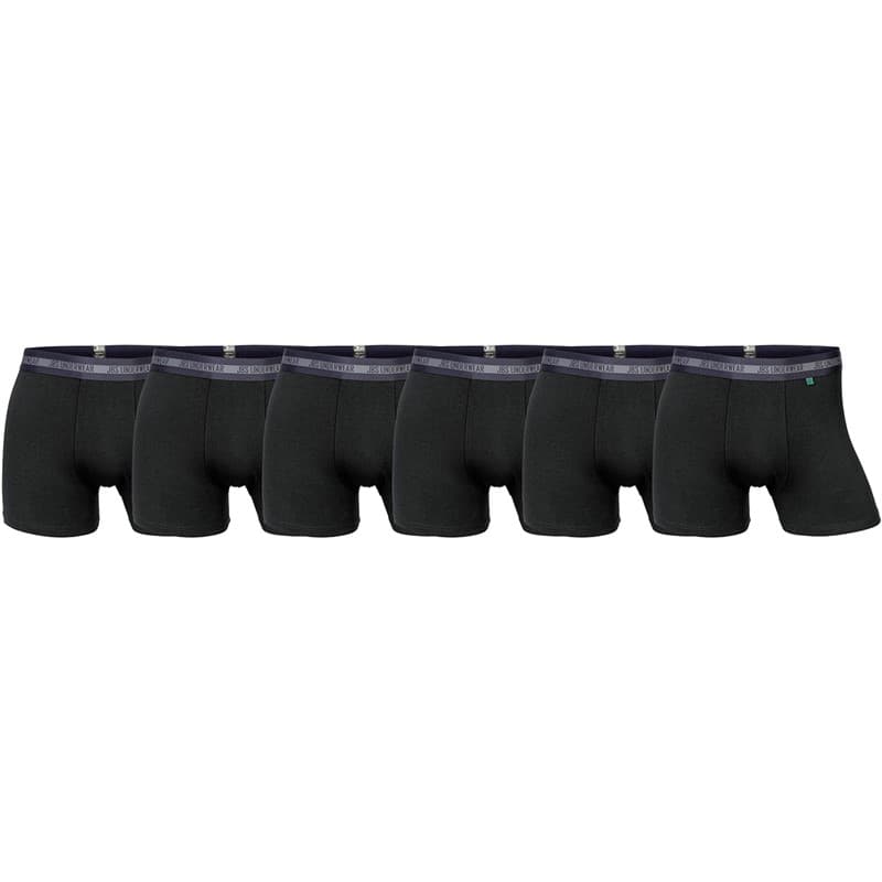JBS Heren Zes-Pack Bamboe Boxers Zwart - Afbeelding 1