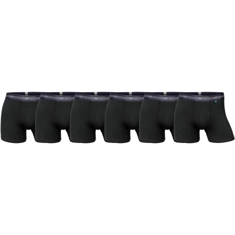 JBS Heren Zes-Pack Bamboe Boxers Zwart