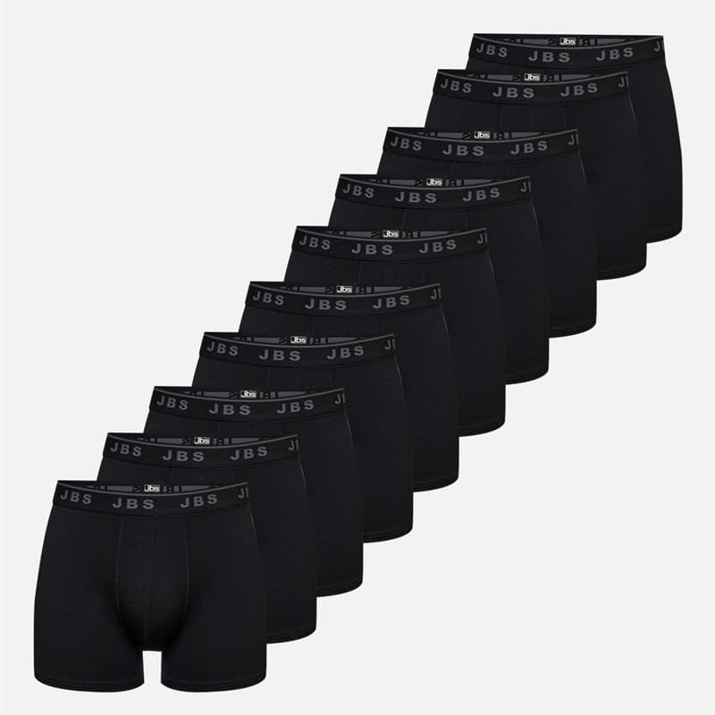 JBS Heren Tien Pak Bamboo Boxers Zwart - Afbeelding 1