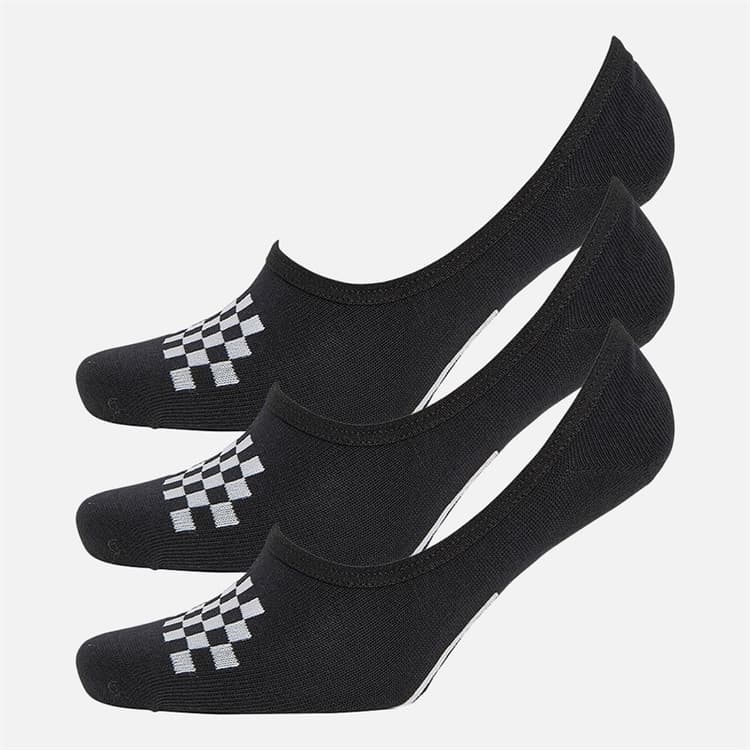 Vans Dames Klassiek Drie Paar Super Onzichtbare Sokken Zwart / Wit