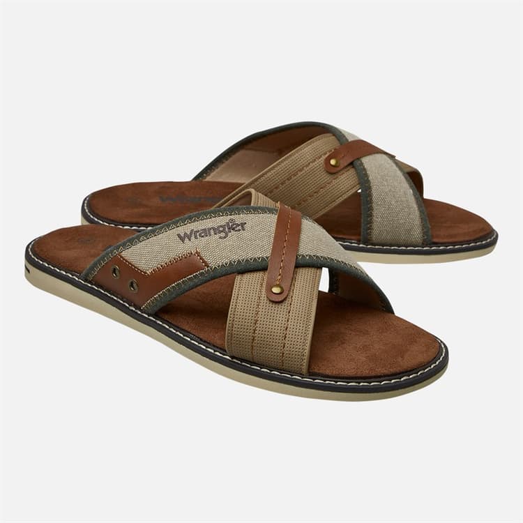 Wrangler Heren Calvin Slippers Warm Sand