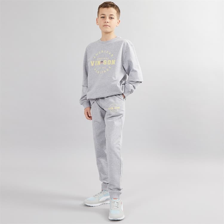 Vinson Jongens Rollo en Rene Set Grijs Melange