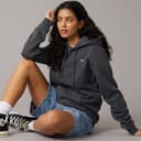 JJXX Dames Abbie Hoodie Donker Grijs Melange print/Wit JJXX Logo Dark Grey Melangeprint:White Jjxx Logo
