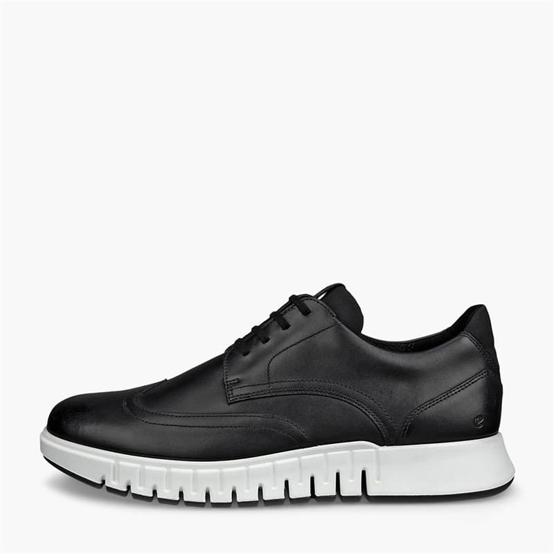 ECCO Heren Gruuv Studio Trainers Zwart/Zwart - Afbeelding 1