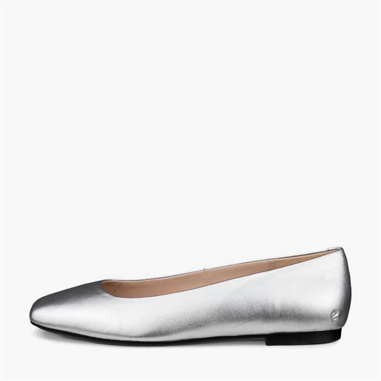 ECCO Dames Margot Ballerina Pumps Pure Silver