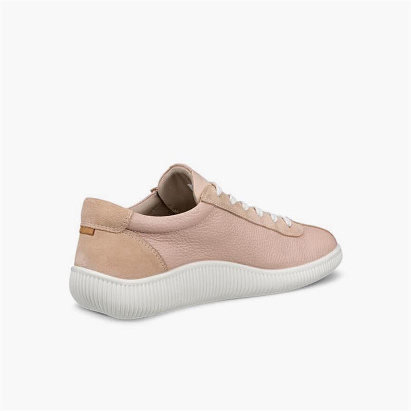 ECCO Dames Zacht Nul Leer Sneakers Rose Dust - Afbeelding 3
