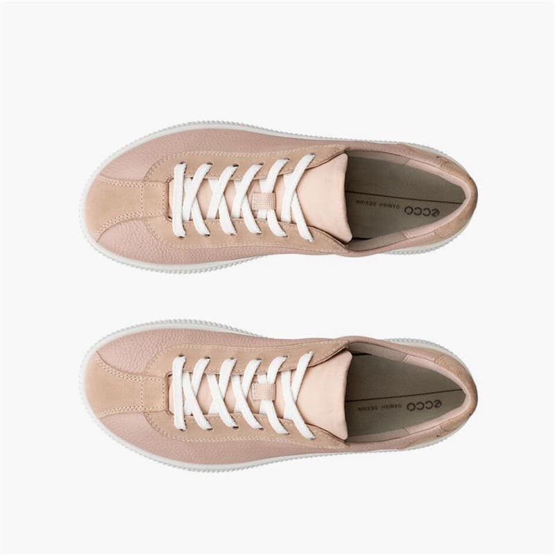 ECCO Dames Zacht Nul Leer Sneakers Rose Dust - Afbeelding 4
