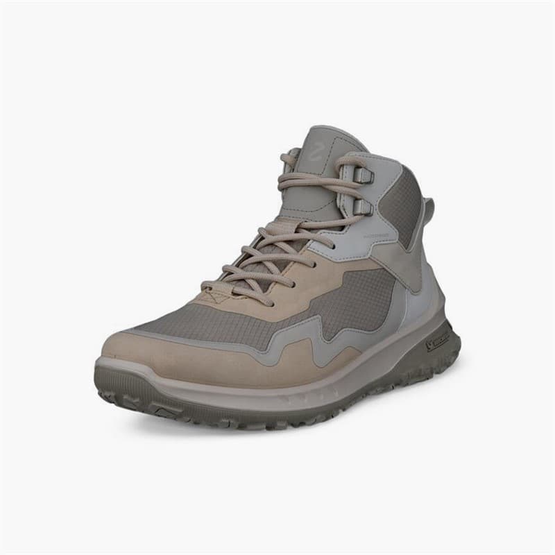 ECCO Dames ULT TRN Nubuck Waterdichte Mid Wandelschoenen Limestone/Gravel/Shadow White - Afbeelding 2
