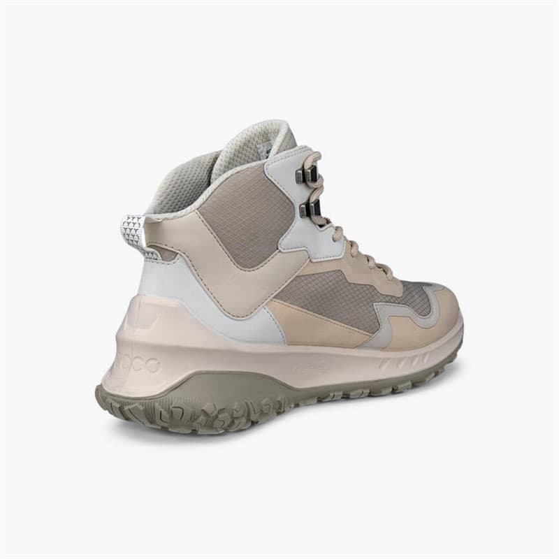ECCO Dames ULT TRN Nubuck Waterdichte Mid Wandelschoenen Limestone/Gravel/Shadow White - Afbeelding 3