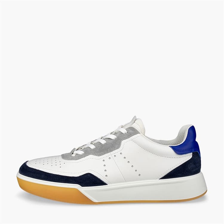 ECCO Heren Street Court Trainers Marine/Wit/Virtual