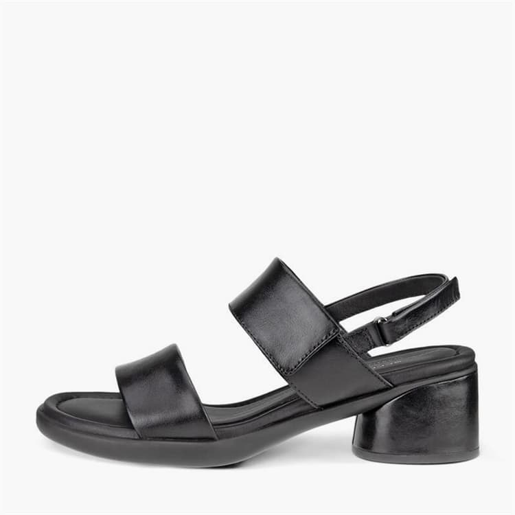 ECCO Dames Sculpted LX Lederen Sandalen Met Hak Zwart