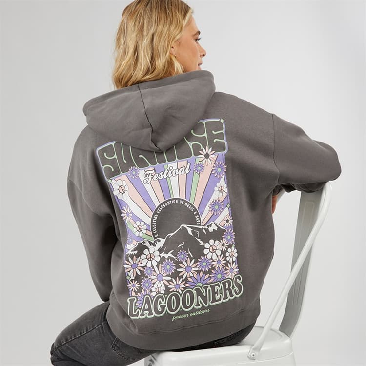 Lagooners Dames Festival Hoodies Grijs