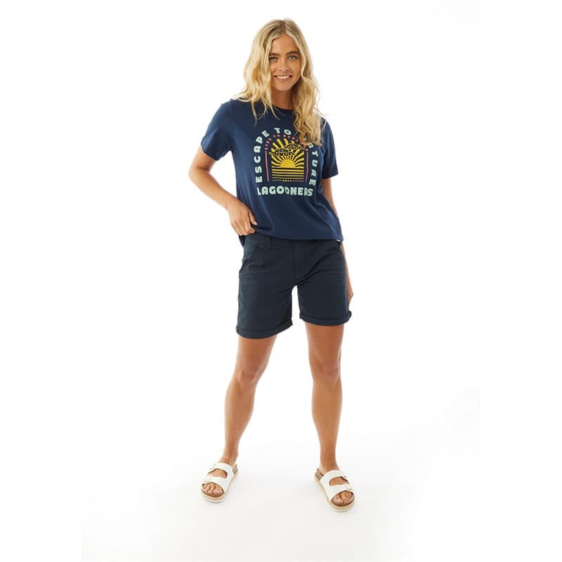 Lagooners Dames Billie Shorts Blauw - Afbeelding 4