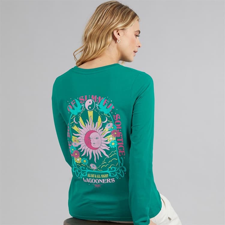Lagooners Dames Airdrie Lange Mouw T-shirt Teal