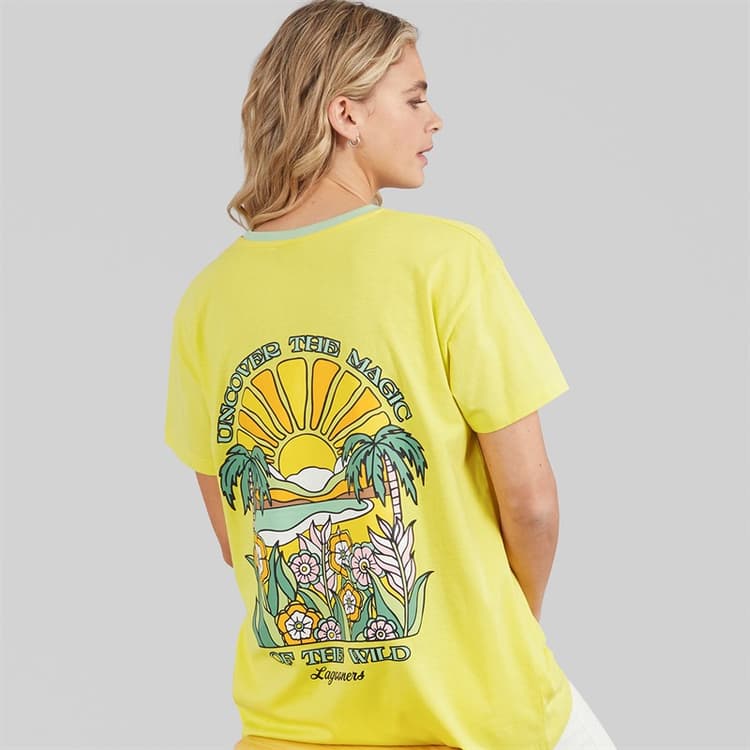 Lagooners Dames Haycroft Oversized T-shirt Geel