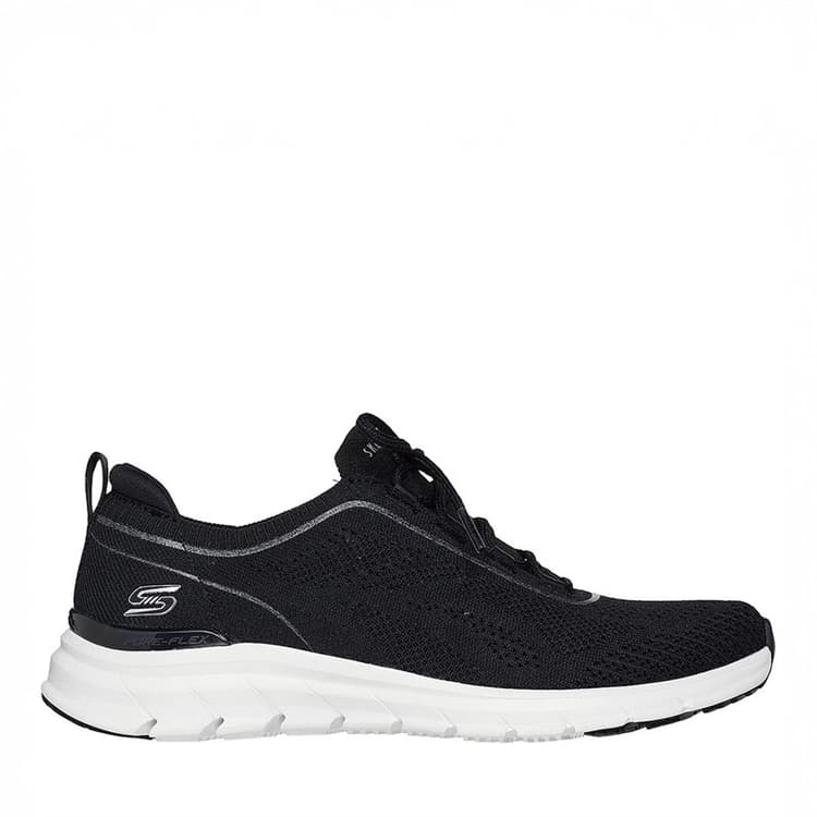 SKECHERS Dames Pure Flex Midnight Star Sneakers Zwart