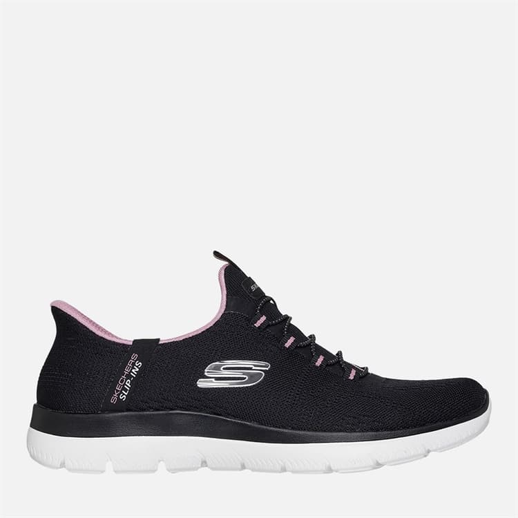 SKECHERS Dames Summits Dream Chaser Slip In Sneakers Black & Purple/Mauve