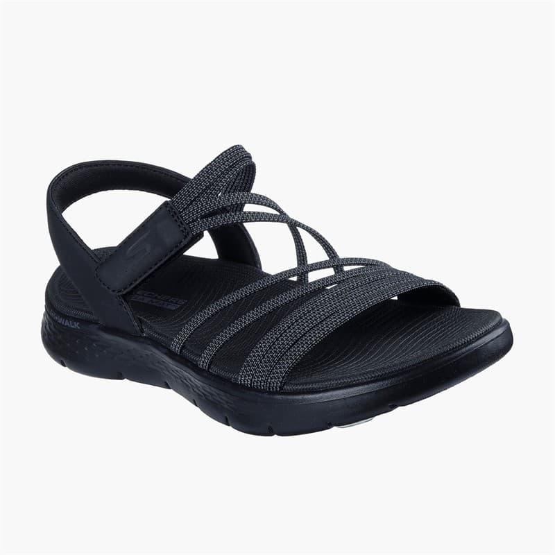 SKECHERS Dames Go Walk Flex Sandalen Zwart - Afbeelding 3