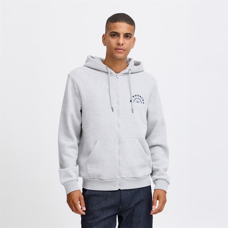 Blend Heren Rits Hoodie Stone Mix