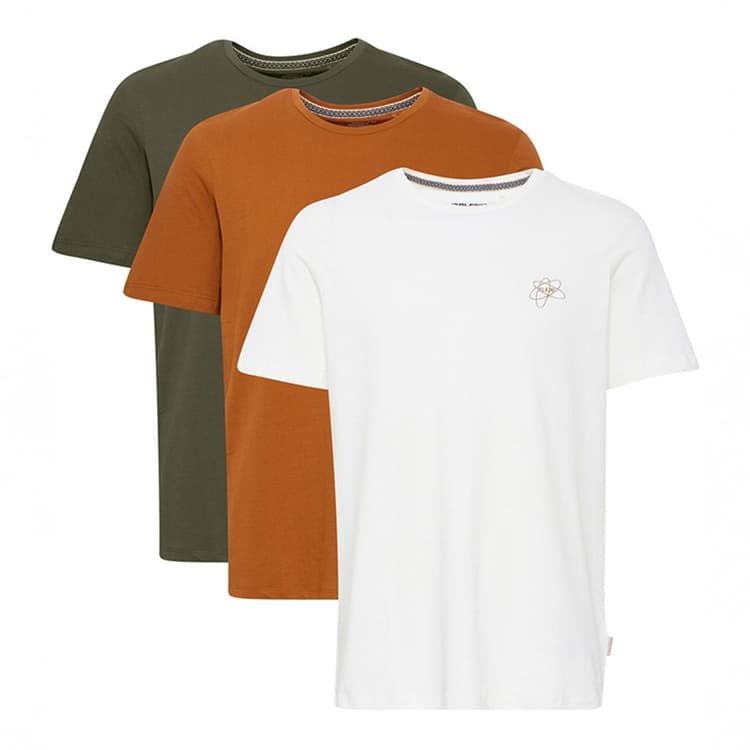 Blend Heren Drie Pack T-shirts Vanille/Bos Nacht/Karamel Vanilla,Forestnight,Caramel