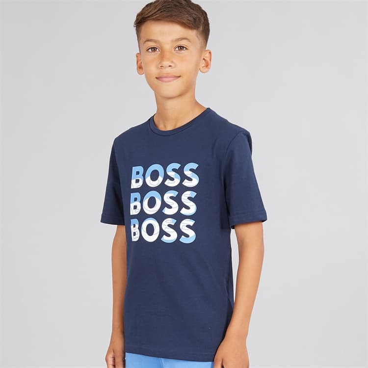 BOSS Jongens T-Shirt Marine