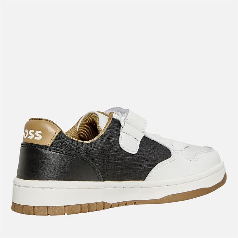 BOSS Jongens Logo Klittenband Court Sneakers Wit - Afbeelding 5