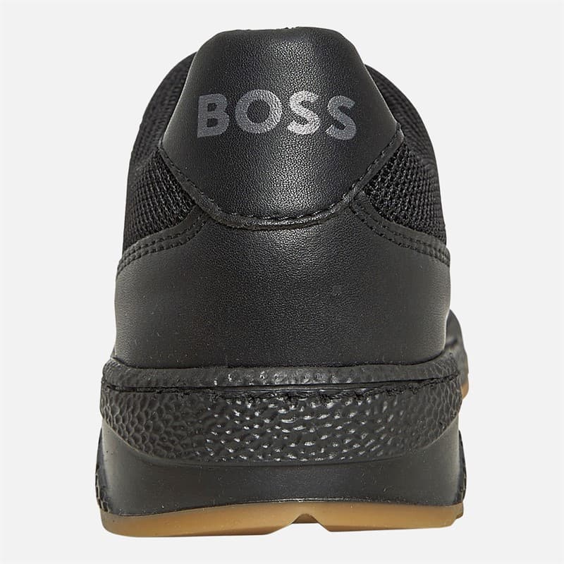 BOSS Junior Jongens Gebreide Logo Sneakers Zwart - Afbeelding 3