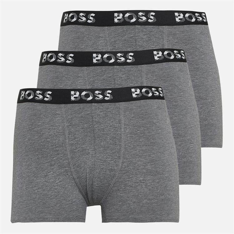 BOSS Jongens Drie Pak Boxers Grijs Melange