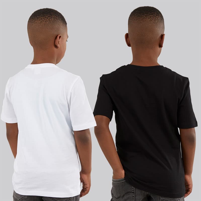 BOSS Jongens Set van 2 T-shirts zwart/wit Black  White - Afbeelding 2