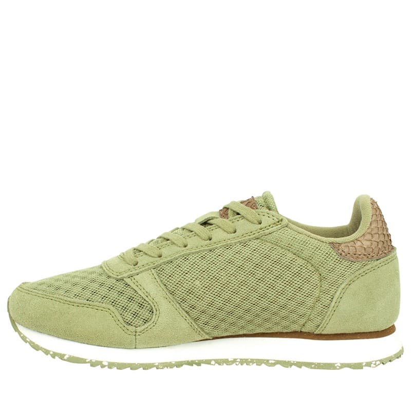 Woden Dames Ydun Suède Mesh II Sneakers 306 Stoftige Olijf - Afbeelding 5