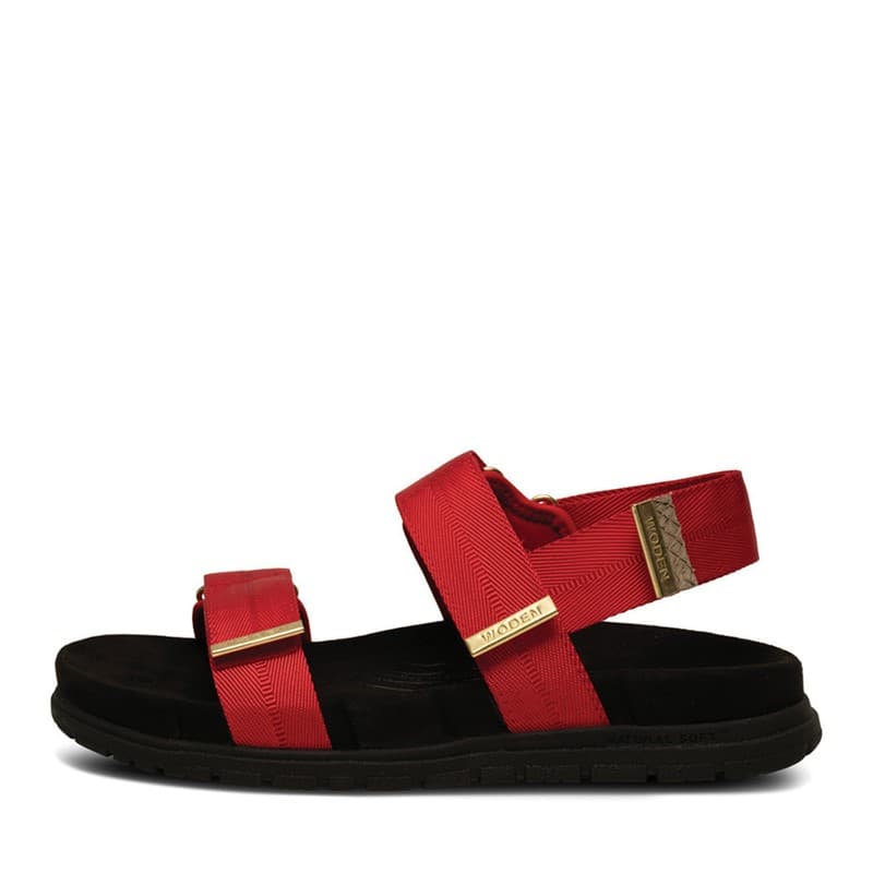 Woden Sandalen Dames Louisa 123 Vuurrood - Afbeelding 1
