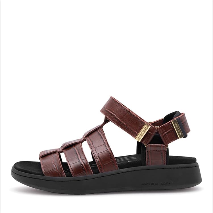 Woden Dames Isabell Fisherman Sandalen 312 Sepia