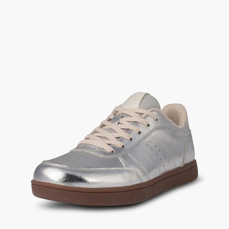Woden Dames Bjork Leren Sneakers 039 Silver